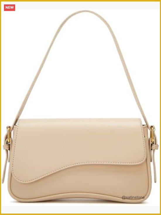 Handbags - Y2K Hobo Shoulder Bag PU Leather Crossbody Purse with Adjustable Straps